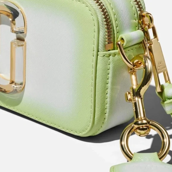 NWT Marc Jacobs Snapshot Fluoro Edge Crossbody Neon Green Woven Strap w/ Dustbag - Picture 10 of 13